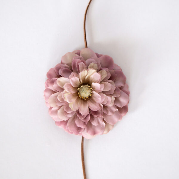 mauve pink silk flower necklace